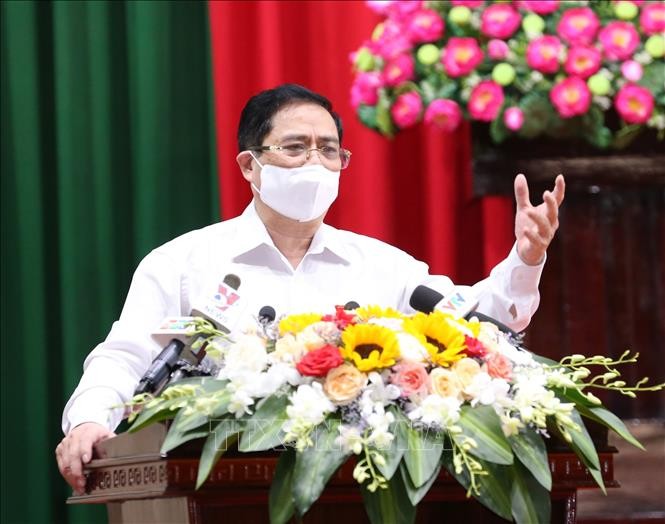 Premierminister Pham Minh Chinh führt Treffen mit Wählern der Stadt Can Tho - ảnh 1