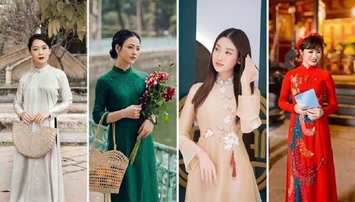 Schönheit der vietnamesischen Frauen in traditioneller Tracht Ao dai   - ảnh 2