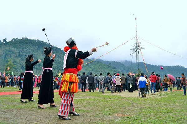Tausende Menschen besuchen das Long Tong-Fest in Ba Be - ảnh 1