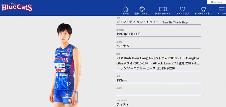 Volleyballspielerin Thanh Thuy vom japanischen V.League-Fanpage geehrt - ảnh 1