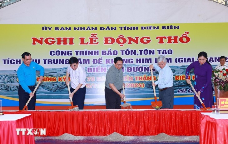 Der Premierminister beteiligt am Spatenstich zur Restaurierung des Widerstandszentrums Him Lam  - ảnh 1