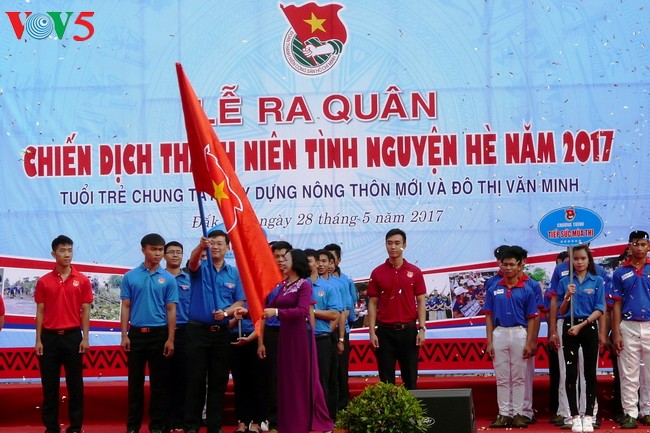Youth Volunteer Campaign to help build new rural areas, civilized cities  - ảnh 1