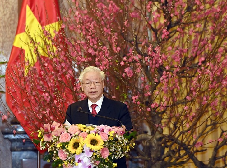 Party leader and President Nguyen Phu Trong’s New Year Greeting  - ảnh 1