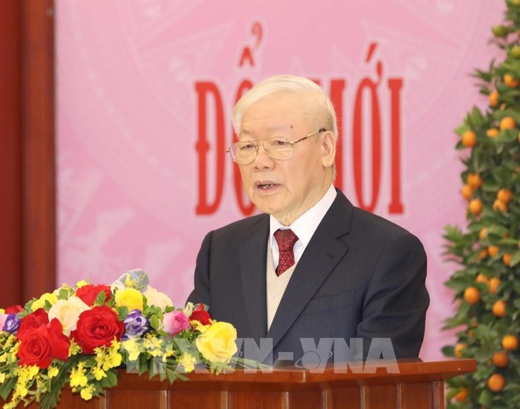 Entire nation staying united, resolved to build stronger, more prosperous, happier Vietnam: Party leader - ảnh 1