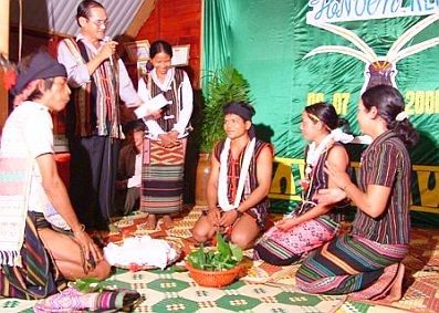 พิธีแต่งงานของชนเผ่าเมอนง - ảnh 1
