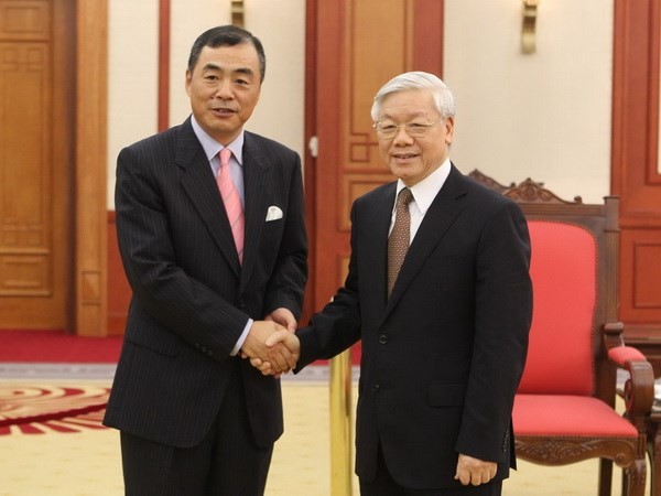 Party leader receives outgoing Chinese ambassador - ảnh 1