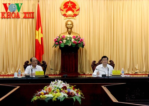 President works with party committee of NA delegations on judicial reform until 2020 - ảnh 1