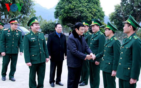 President visits Cao Bang  - ảnh 2