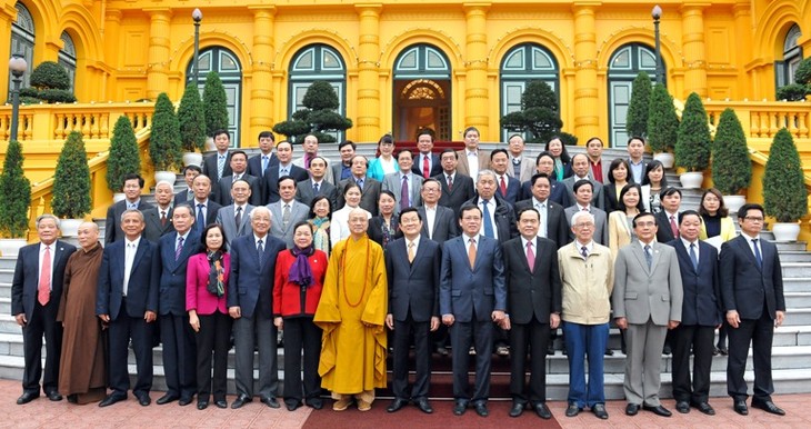 The President and Presidium of Vietnam Fatherland Front strengthen cooperation - ảnh 1