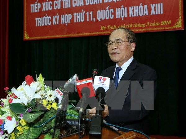 National Assembly chairman meets Ha Tinh voters - ảnh 1