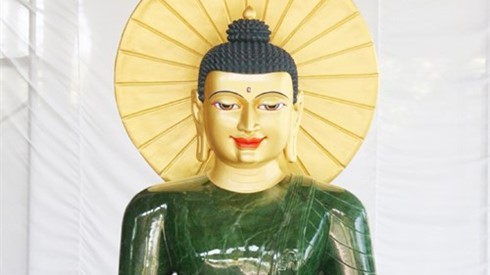 Massive jade Buddha displayed in Quang Binh - ảnh 1
