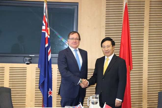 越南政府副总理兼外长范平明与新西兰外长麦卡利举行会谈 - ảnh 1