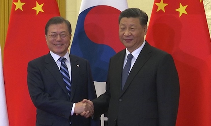 中国国家主席习近平会见韩国总统文在寅 - ảnh 1