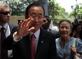 UN-Generalsekretär Ban Ki Moon besucht Myanmar - ảnh 1