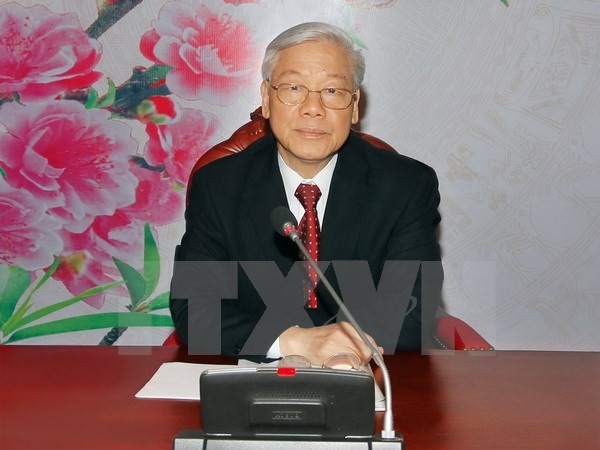 KPV-Generalsekretär Nguyen Phu Trong telefoniert mit seinem chinesischen Amtskollegen Xi Jinping - ảnh 1