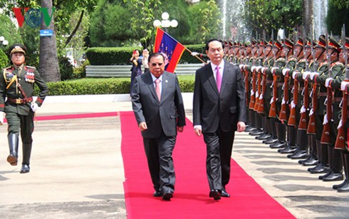 Erfolgreicher Besuch des Staatspräsidenten Tran Dai Quang in Laos und Kambodscha - ảnh 1