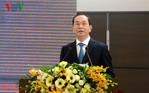 Staatspräsident Tran Dai Quang: Förderungspolitik für Privatwirtschaft effizient umsetzen - ảnh 1