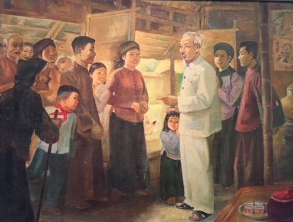 Vietnamesisches Kunstmuseum eröffnet Ausstellung über “Denken an Ho Chi Minh” - ảnh 1