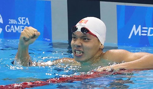 Schwimmer Tran Duy Khoi: Ich bin glücklich an einer der sichersten Stellen der Welt - ảnh 1