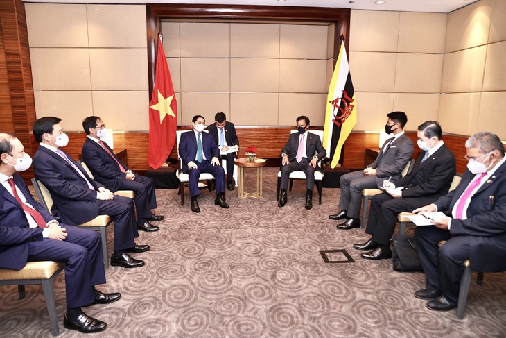 Premierminister Pham Minh Chinh trifft König von Brunei Haji Hassanal Bolkiah - ảnh 1