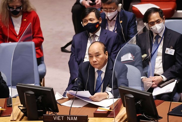 Staatspräsident Nguyen Xuan Phuc nimmt an Online-Diskussion über Zusammenarbeit zwischen der UNO und der AU teil  ​ - ảnh 1