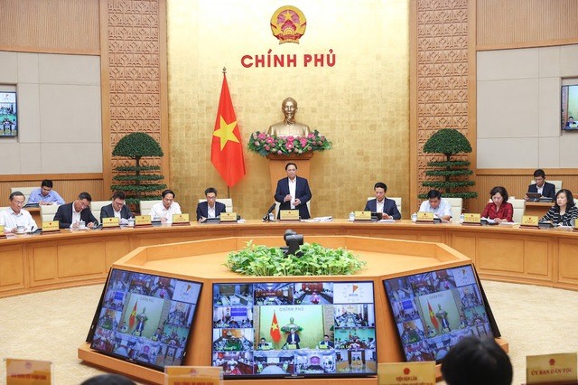 Premierminister Pham Minh Chinh leitet Online-Konferenz über Politik-Information - ảnh 1
