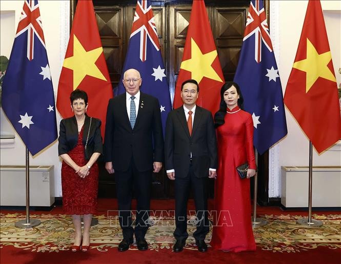 Staatspräsident Vo Van Thuong veranstaltet Galadiner zum Besuch des australischen Generalgouverneurs David Hurley - ảnh 1