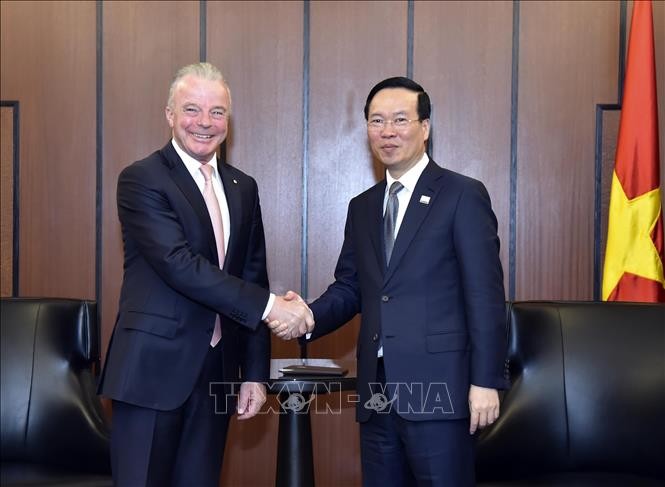 Staatspräsident Vo Van Thuong empfängt Geschäftsführer von führenden US-Konzernen - ảnh 1