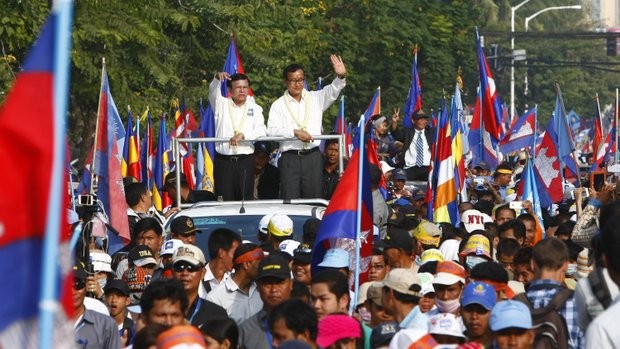  Cambodia opposition forces halt protests march - ảnh 1