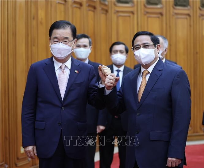 Vietnam solicita la ayuda de Corea del Sur en el suministro de la vacuna anti-covid-19 - ảnh 1