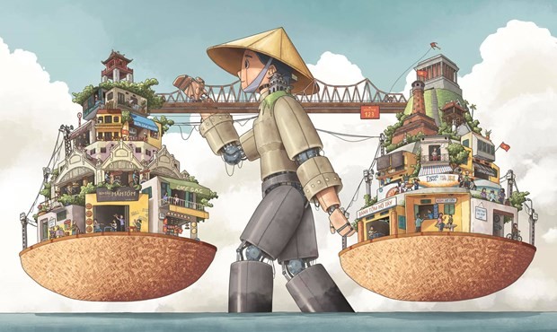 UNESCO publica ganadores del  concurso de pintura sobre Hanói - ảnh 1