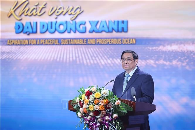 Primer ministro Pham Minh Chinh llama a actuar por el océano azul, la paz y el desarrollo sostenible - ảnh 1