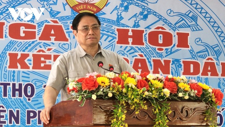 Primer ministro asiste al Día de la Unidad Nacional en Can Tho - ảnh 1