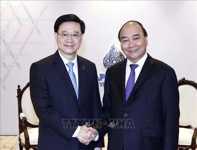 Presidente vietnamita se reúne con el jefe ejecutivo de Hong Kong - ảnh 1