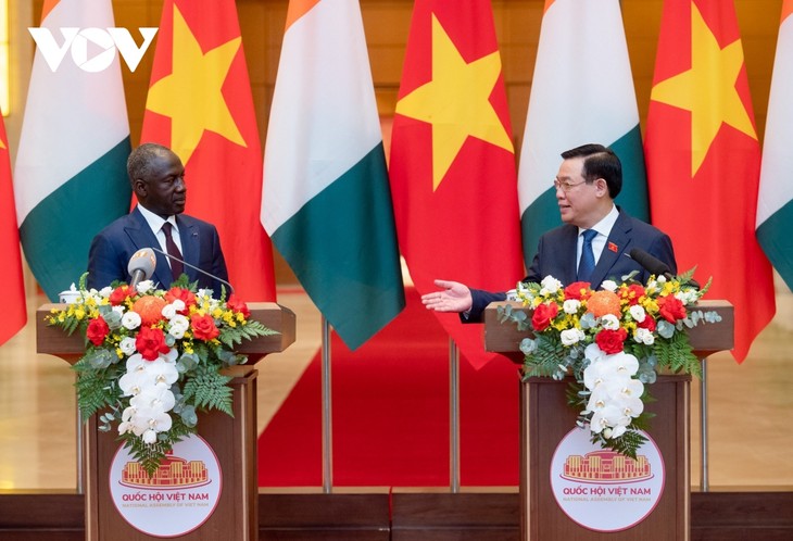 Delegación de la Asamblea Nacional de Costa de Marfil concluye visita oficial a Vietnam - ảnh 1