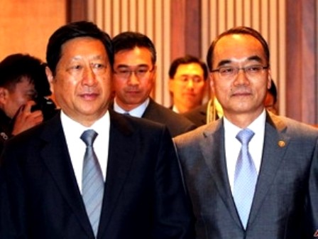 China y Corea del Sur coinciden en impulsar negociaciones sobre TLC - ảnh 1