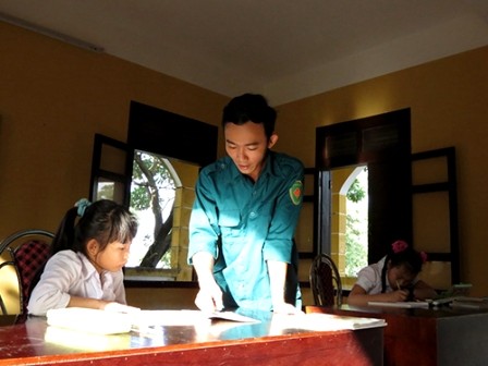 Única aula en la única escuela en isla de Song Tu Tay, en Truong Sa (Spartly) - ảnh 2