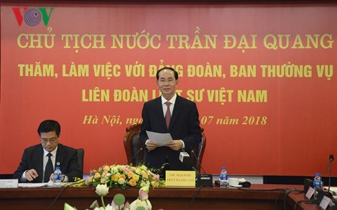Tran Dai Quang국가주석 , 베트남 변호사 연합과 회의 - ảnh 1