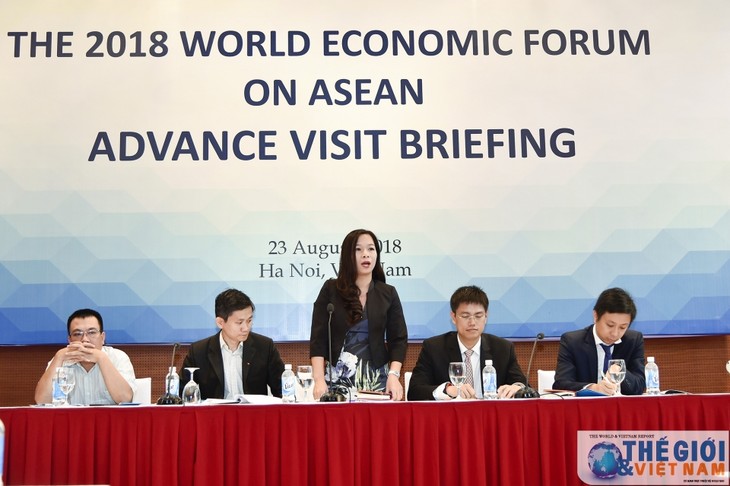 베트남, 2018년 WEF ASEAN회의 준비 대표단 하노이 방문 환영 - ảnh 1