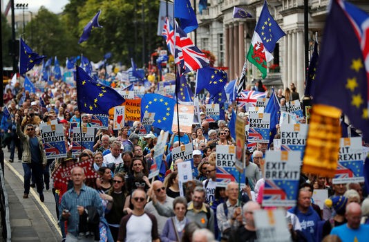 Londres: des milliers de personnes défilent contre le Brexit - ảnh 1
