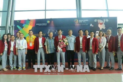 ASIAD 2018: la délégation vietnamienne est arrivée en Indonésie - ảnh 1