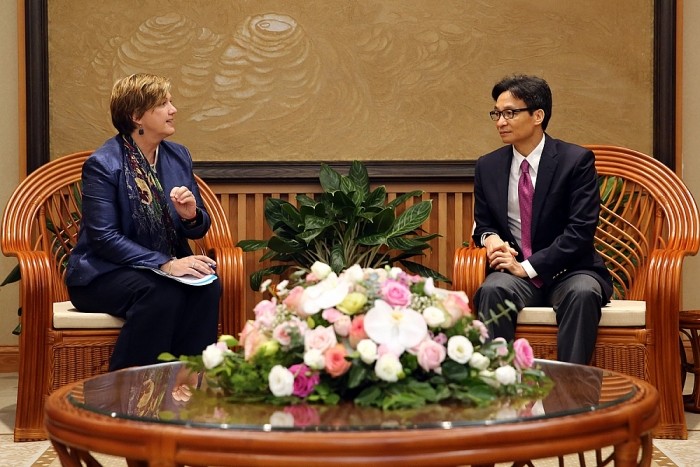 Vu Duc Dam reçoit la représentante en chef de l’UNICEF au Vietnam - ảnh 1