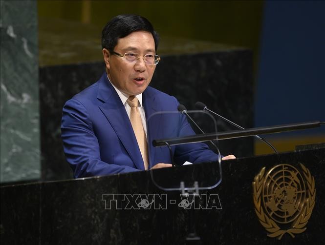 A l’ONU, Pham Binh Minh appelle au respect du droit international en mer Orientale - ảnh 1