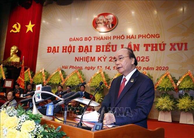 Nguyên Xuân Phuc au Congrès de l’organisation du Parti pour Haiphong - ảnh 1