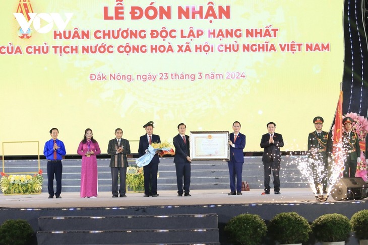 Dak Nông se voit décerner l’Ordre de l’Indépendance de première classe - ảnh 1
