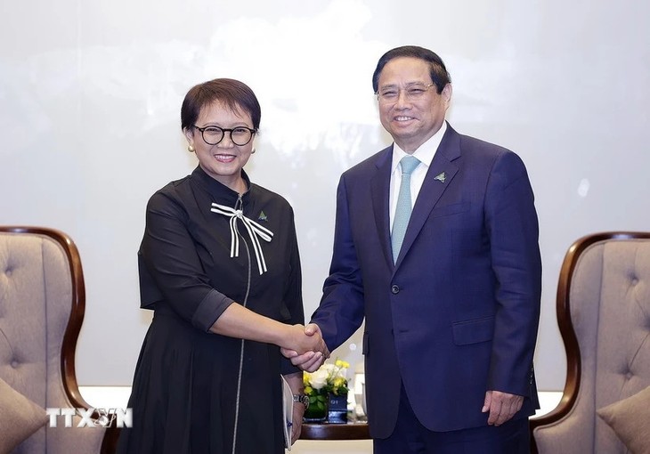Rencontre entre Pham Minh Chinh et la ministre indonésienne des Affaires étrangères - ảnh 1