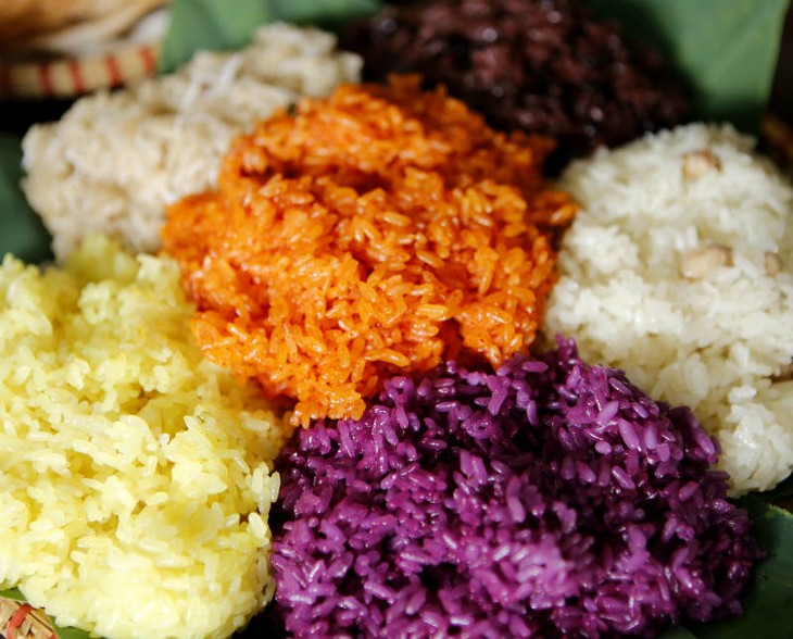 Клейкий рис деревни Футхыонг – специфическое блюдо города Ханоя - ảnh 1