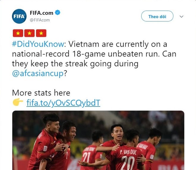FIFA도 인정한 베트남의 18경기 무패 행진 - ảnh 1