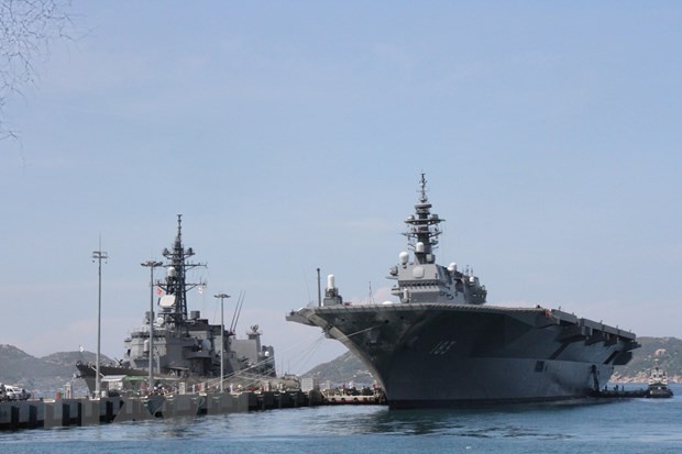 Hai tàu thuộc lực lượng Tự vệ trên biển Nhật Bản thăm xã giao Việt Nam - ảnh 1