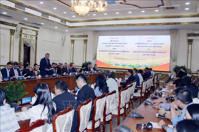 Lãnh đạo Thành phố Hồ Chí Minh gặp Hiệp hội Doanh nghiệp châu Âu tại Việt Nam - ảnh 1